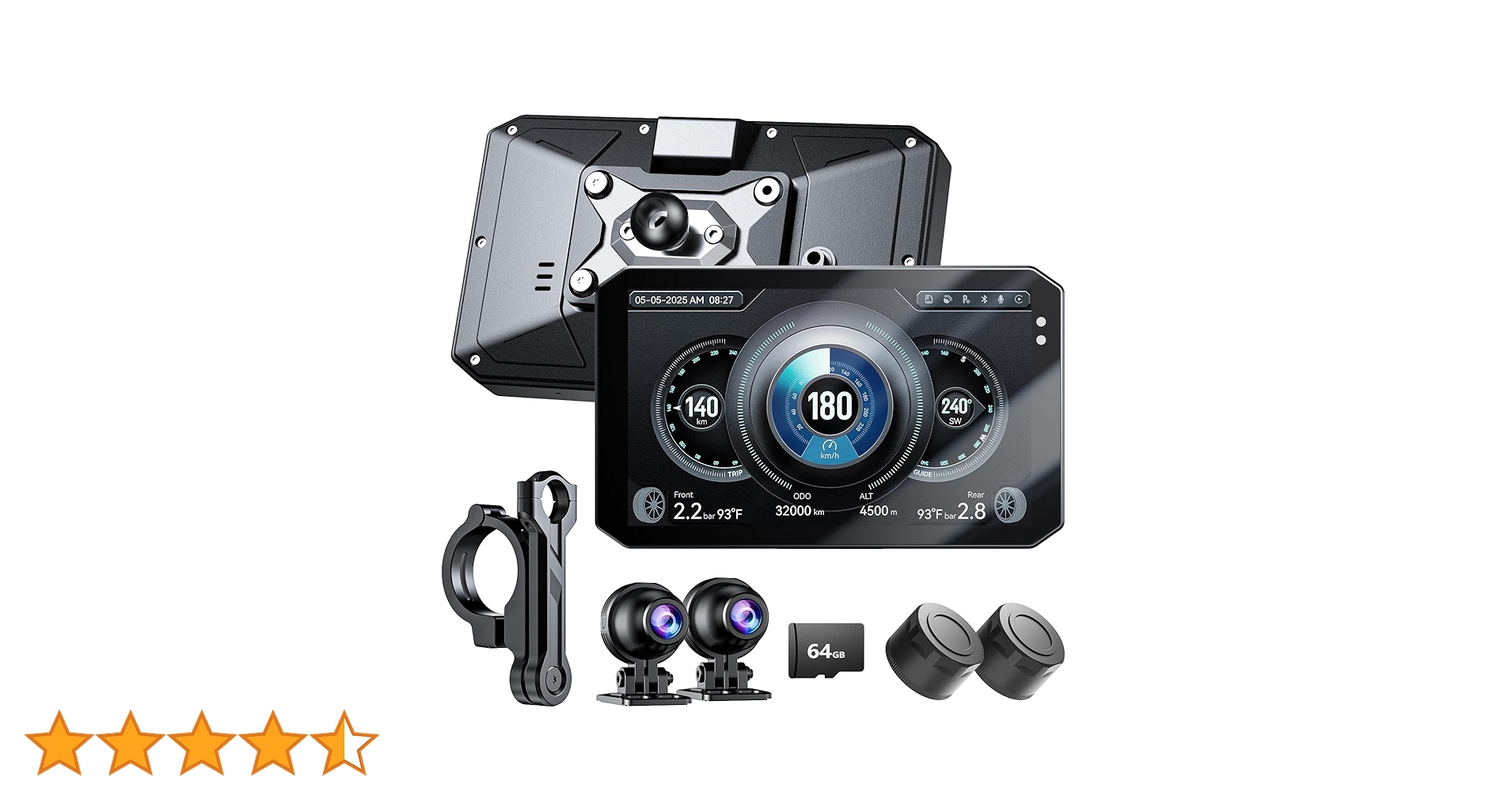 Changer バイク用ドライブレコーダー 5インチ MT6-30777 楽天市場】【タイヤ空気圧センサー付属・5インチ・1080P